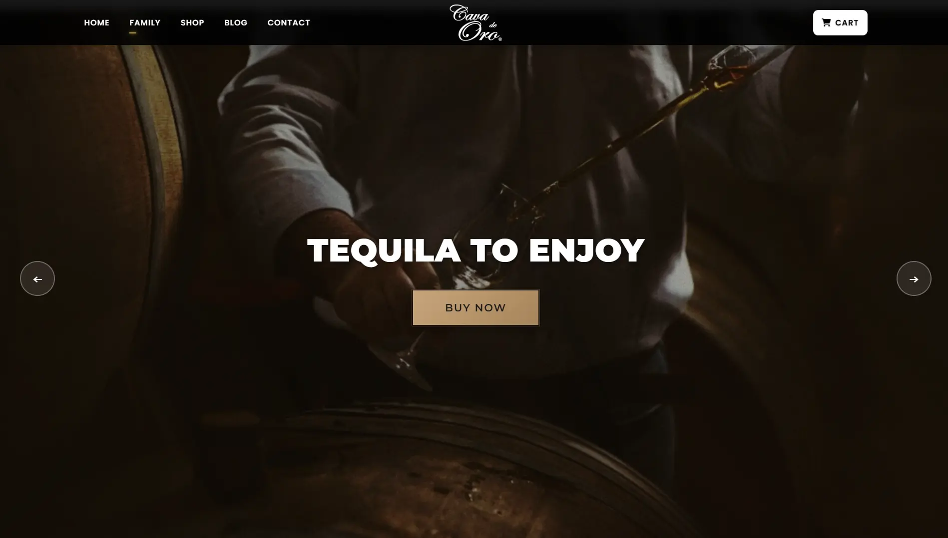 Cava De Oro Website Preview