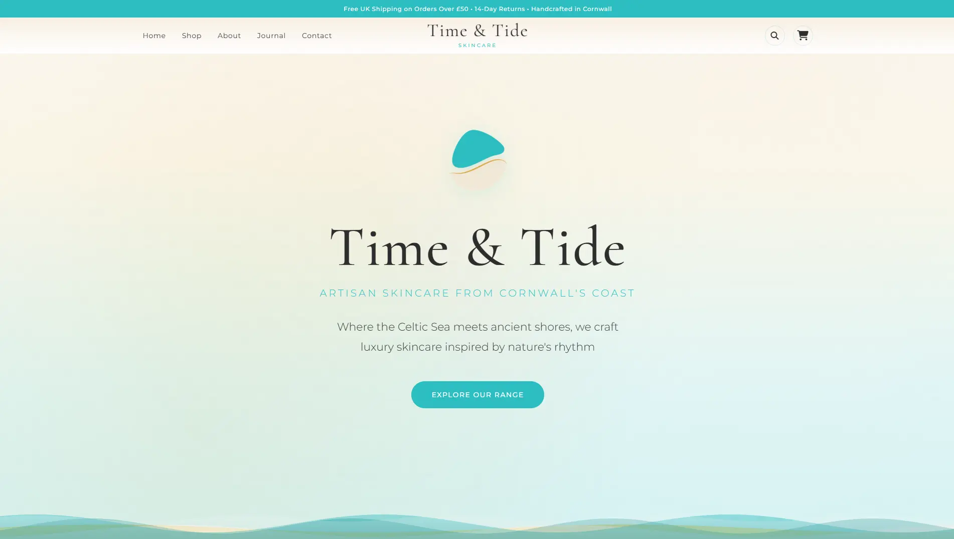 Time & Tide Skincare website